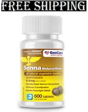 GenCare - Senna Laxatives (8.6mg Tablets) with Natural Sennosides (600 Tablet...