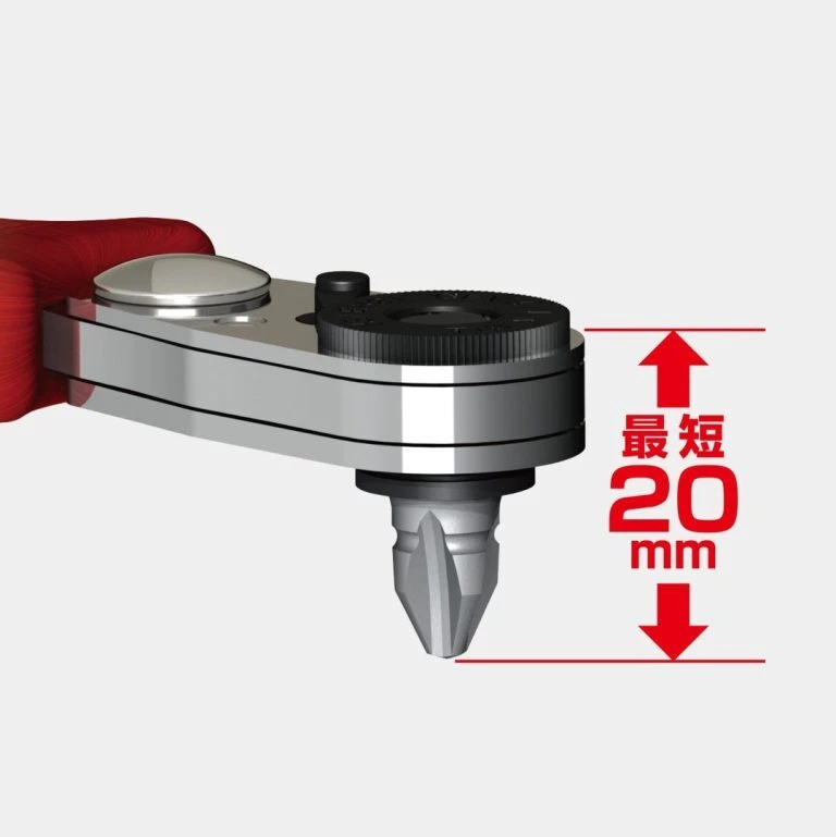 ANEX Compact Bit Ratchet Screwdriver 28 Size Multi-set Straight type 525-28B - Image 3 of 4