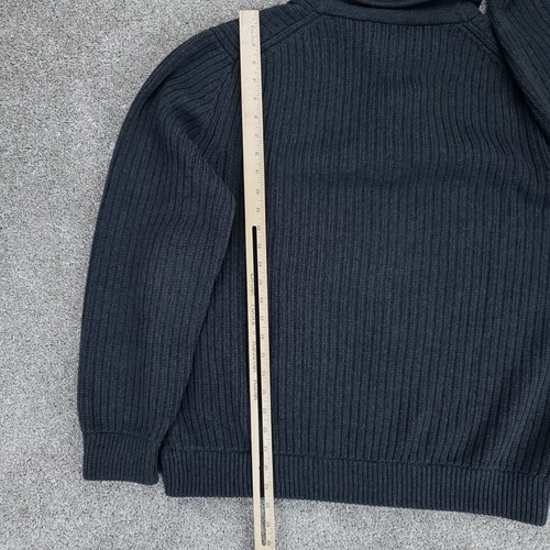 Duluth Trading Pullover Herren Large grau Baumwolle Wolle Schalkragen Infanterie Pullover - Bild 9 von 11