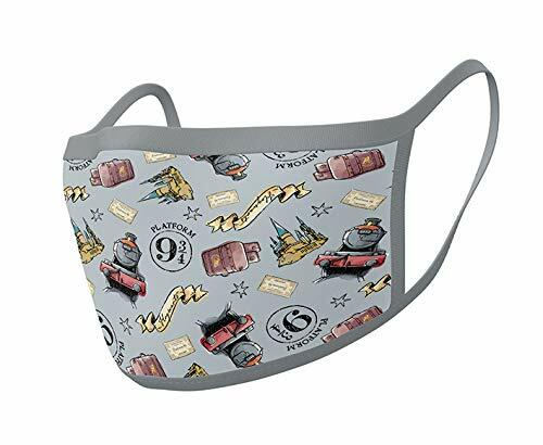 HARRY POTTER 2 X FACE MASKS (HOGWARTS EXPRESS) TRIPLE LAYER & WASHABLE NEW