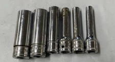 Snap-on Lot Of 6 1/4 Sockets.5mm,5mm,,5.5mm,9MM,12mm,13mm.