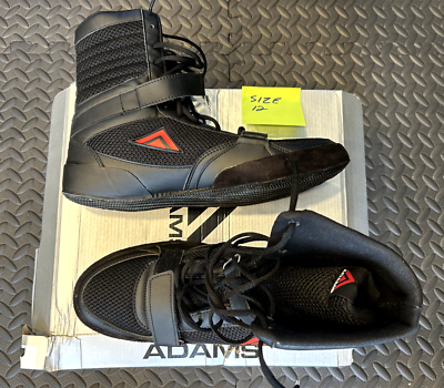 ADAMS V Trainer Boxing Shoes Black -New-Lightweight Power