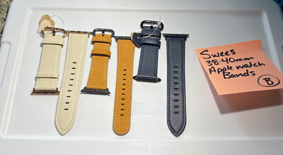 SWEES Leather Bands Compatible for Apple Watch iWatch 38mm 40mm, Genuine  Leather