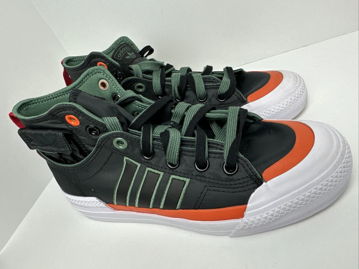 Adidas Originals Nizza Hi DL Black Green White Men Casual Shoe GZ2653 Sz 7 NWT Size 5 - Adidas Nizza DL High Black Green Oxide for sale  main image 2