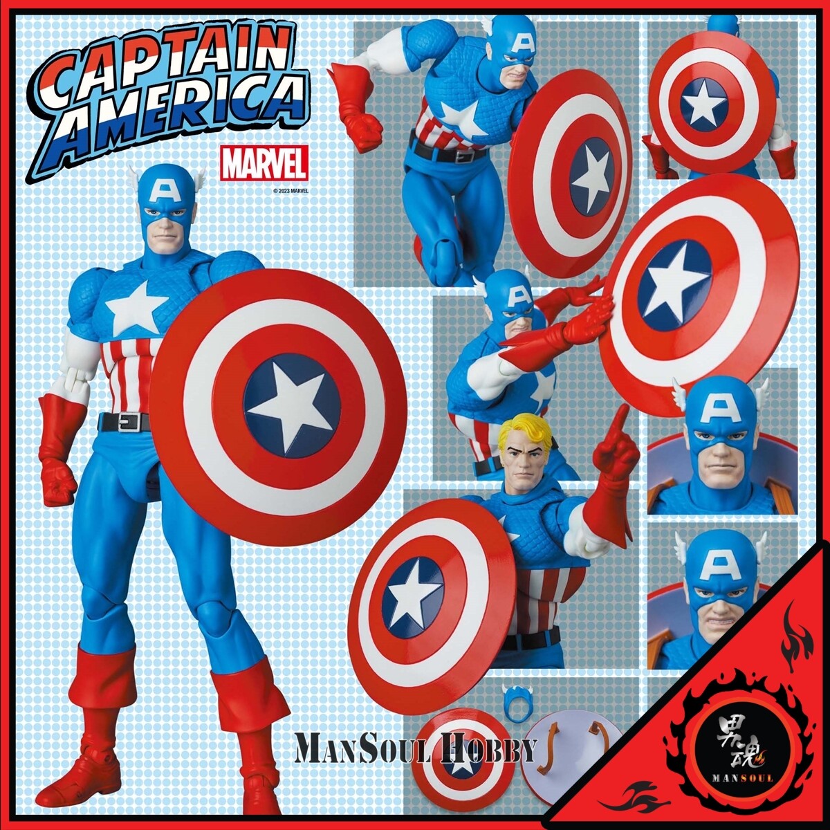 NEW AUTHENTIC MAFEX No.217 CAPTAIN AMERICA COMIC Ver. Action NEW AUTHENTIC MAFEX No.217 CAPTAIN AMERICA COMIC Ver. Action