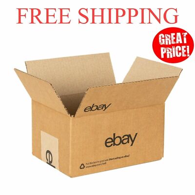8x6x4 Cardboard Packing Box - Pack of 30 Or Pack of 60 At Your Choice-Black Logo