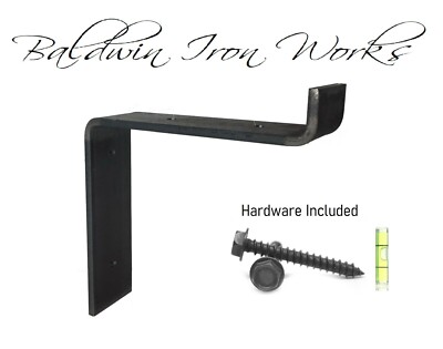 Metal Shelf Bracket, Rustic, Industrial, Modern, Farm Style, 1'' Front Lip