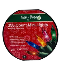 Count Merry Brite 350 Count Mini Multi Bulb Green Wire Christmas Holidays