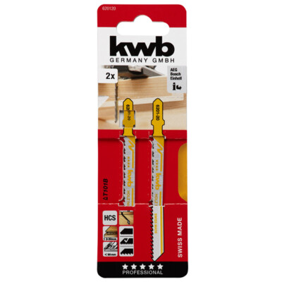 kwb Stichsägeblatt HCS fein 2 Stück 100/77 mm für Holz und Kunststoff