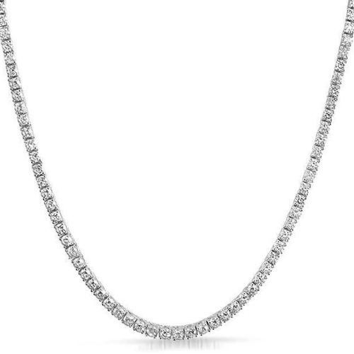 Tennis Chain Solid Steel Necklace | eBay
