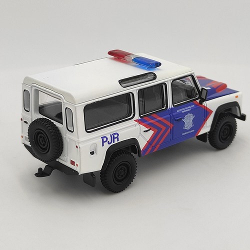 Diecast MINIGT 1/64 Scale Land Rover Defender Police Car Indonesian Police Model - Picture 7 of 15