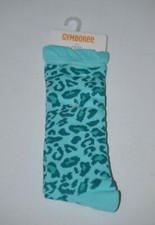 Girl's Gymboree Socks Blue Leopard Print Shoe Size 3-4 Shoe Sz 9-10 13 GY BTS 2