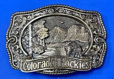 Colorado Rockies Mountains Beautiful Nature Scene Great American Belt Buckle