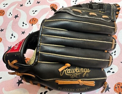 Rawlings Baseball Glove Black RBG129WB 11 Inch Players Series Mitt RHT USED 