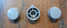 Set of 3 Grey Davies 1400 Guitar Effects Pedal Amp Stompbox Control Knobs