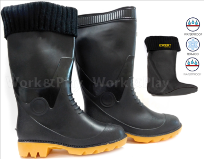 Stivali Da Lavoro Uomini Impermeabili - Punta Composita, Antiscivolo, Antiperforazione - Altezza 6 Pollici - Foto 3