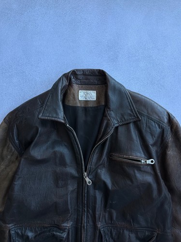 VTG John Michael Men’s Moto Leather Jacket USA - Picture 5 of 19