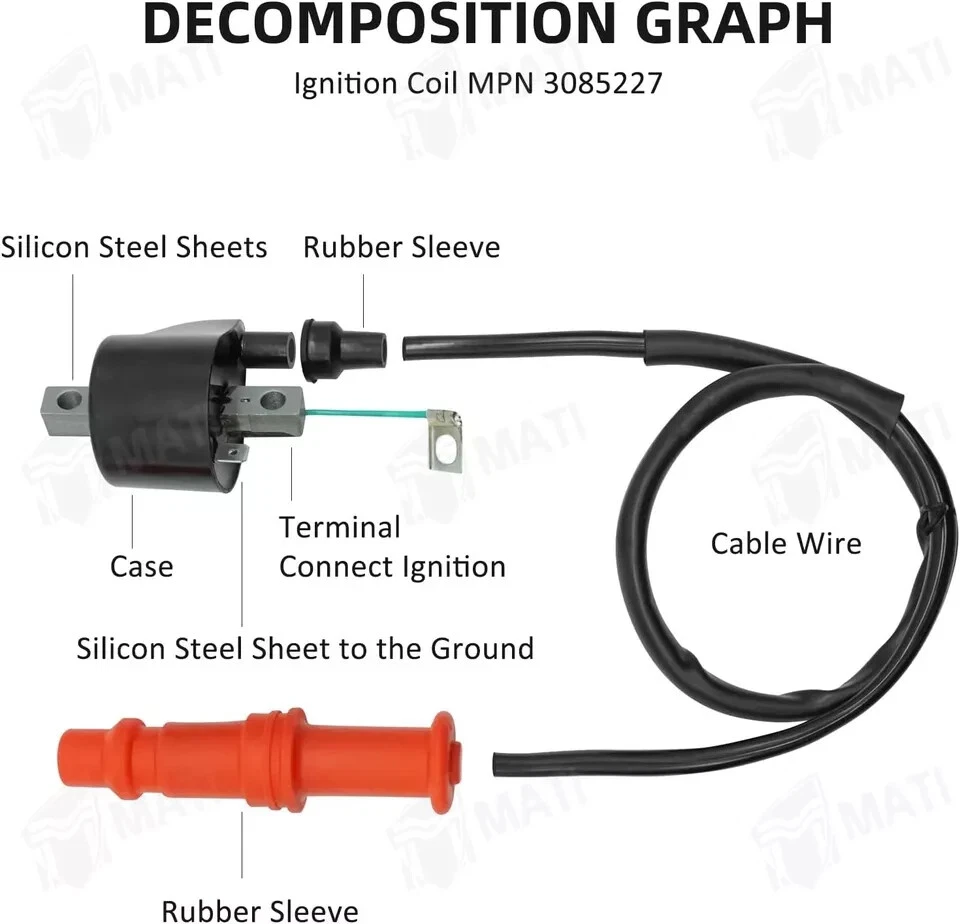 Bobina de encendido y bujía y CDI para Polaris Sportsman 500 Big Boss 500 Ranger... Foto 3 de 4