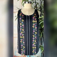 Women's Size 0XL SHEIN Sleeveless Floral Print Tank Top