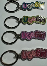 Metal Keychain "U GO GIRL" with Beautiful Colors