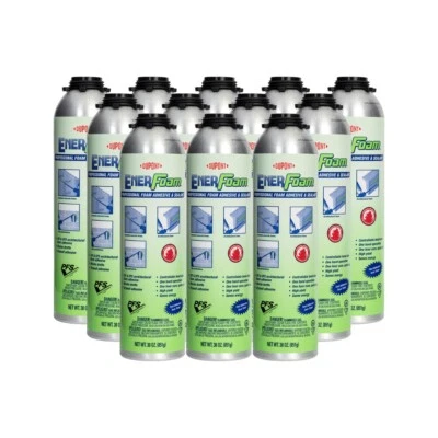 DUPONT ENERFOAM™, Adhesive & Fire Block Insulation Foam (Off White Color), 12 Cans