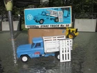 Vintage Mini-Tonka Blue Jeep Stake Truck No. 56 WITH NICE BOX 9.5" Clean