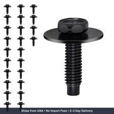 25pcs M6-1.0 Hex Head Body Bolts Bumper Fender Splash Shield Under Cover Hood,m6