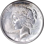 1921 $1 Peace Silver Dollar ~ AU Details