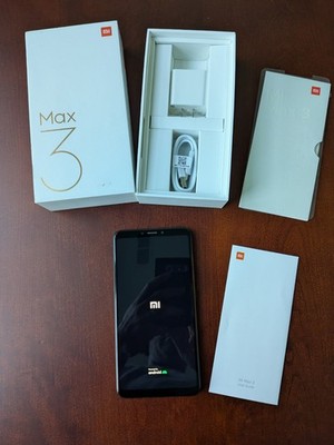 Xiaomi Mi Max 3 Dual SIM 6.9'' Phone 4G LTE 4GB/64GB 12MP Android 10 Black Global