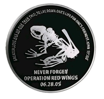 US NAVY SEAL TEAM 10 ''Operation Red Wings '' Lg Challenge Coin  06.28.05