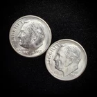 90% Silver - UNC 1955 Roosevelt Dime - 2 Dimes - Uncirculated - A9-1