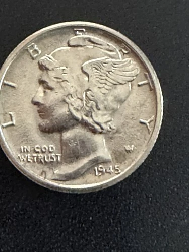 1945 S Mercury Dime AU