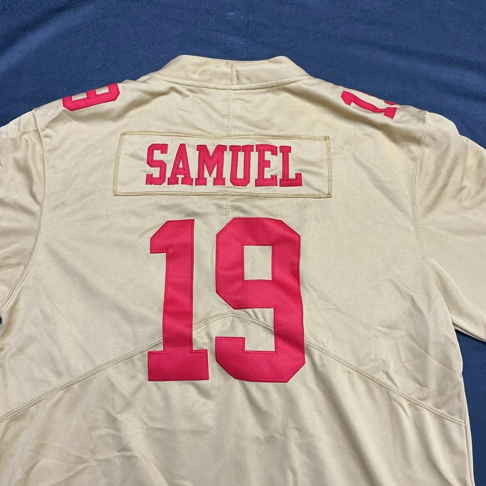 San Francisco 49ers DEEBO SAMUEL #19 Gold NFL On Field Jersey Size Men’s XL - Image 4 of 4