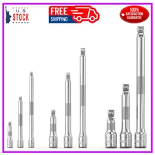 Wobble Socket Extension Set (9Pc) | 1/2, 3/8, 1/4 Drive Ratchet Extension Bars