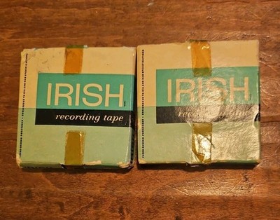 2 Vintage IRISH Brand 3'' Reel-to-Reel Recording Tape US Made Rare 1950s 037