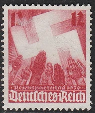 Stamp Germany Mi 633 Sc 480 1936 Fascism Emblem Nuremberg Party MH