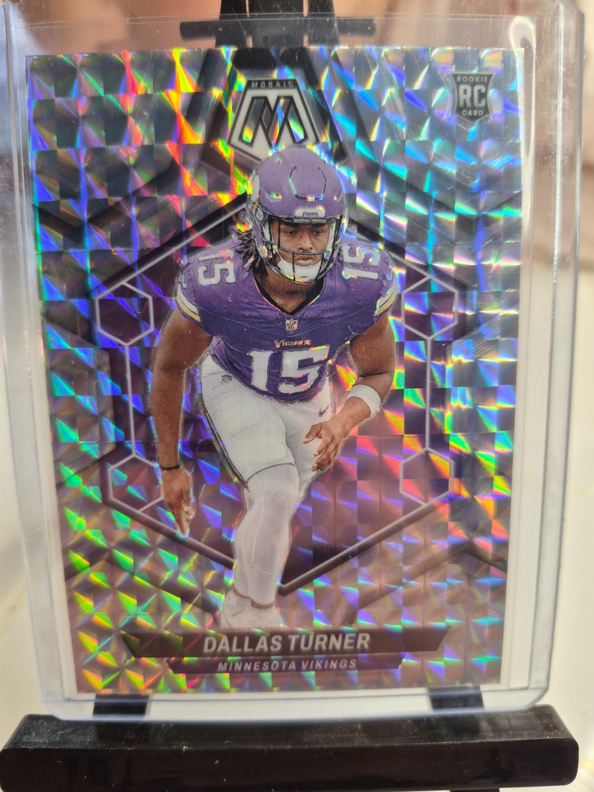 2024 Panini Mosaic - Rookies Dallas Turner #317 Silver Prizm Vikings