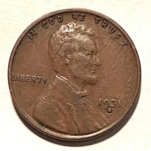 1931-D Semi-Key Date High Grade Lincoln Wheat Cent Full Wheat+HairLines Ppd-USA