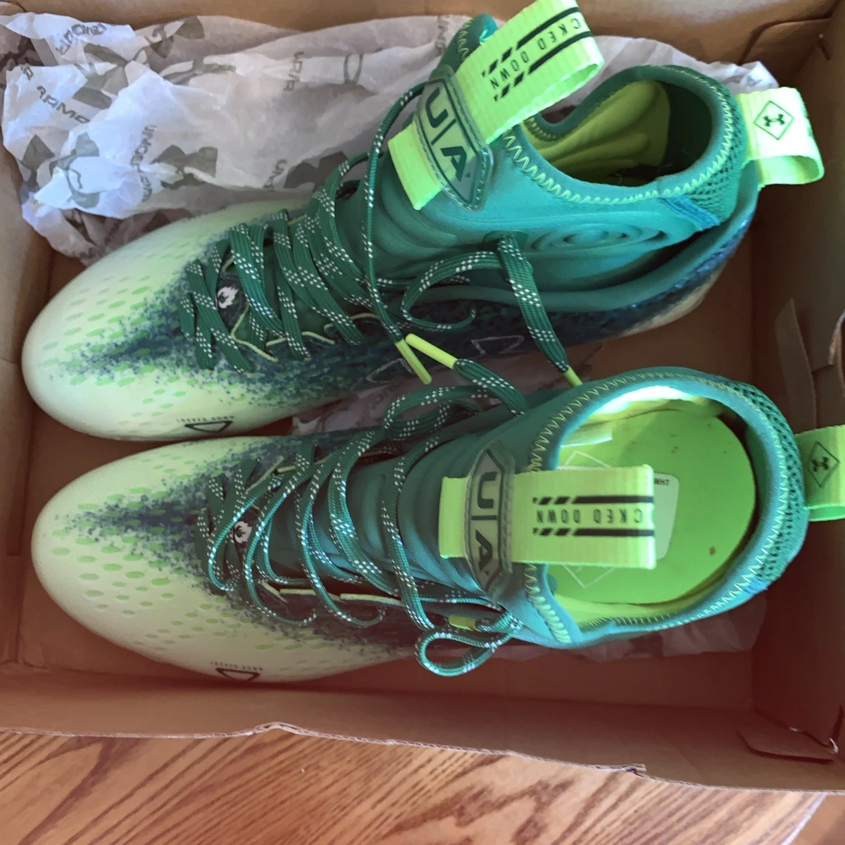 Under armour Green 10 US Football Shoes & Cleats for Men for sale