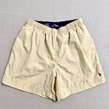VTG Polo Sport Ralph Lauren Swim Trunks Mens M Tan Lined Beach Coastal Preppy