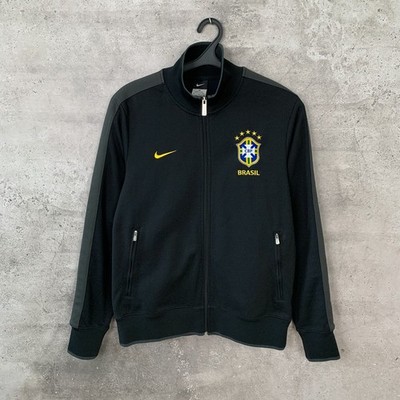 BRASILIEN 2011 2012 TRAINING FUSSBALL TRAININGSJACKE NIKE SCHWARZ HYMNE TRIKOT GRÖSSE M