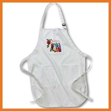 3dRose apr 26678 4 Nativity Merry Christmas Full Length Apron Pockets 22x30