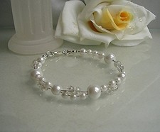 Neu-Brautschmuck Armband mit Perlen In weiß , Geburtstag, Valentinstag, Hochzeit