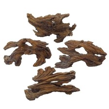 4 Pcs Aquarium Resin Driftwood Decoration Log Fish Tank Cave Hideout Wood Dec...