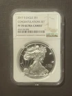 2017-S $1 SILVER AMERICAN EAGLE Congratulations Set NGC PF70 : 09636
