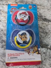 PAW Patrol Baby Pacifiers 2-Pack w/ Covers BPA Free 0 Months Nickelodeon