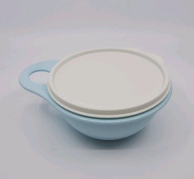 Tupperware Thatsa Extra Mini Bowl Light Blue Exclusive 2.5 Cup Size White Seal