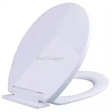 Universal Luxury Bathroom Slow Soft Close White Seats Toilet WC Heavy Duty