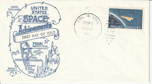 1193 4c Project Mercury February 20 1962 FDC First Day Toledo & Columbus RPO