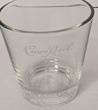 Crown Royal Clear Embossed Logo Whisky Glass 8 oz Embossed